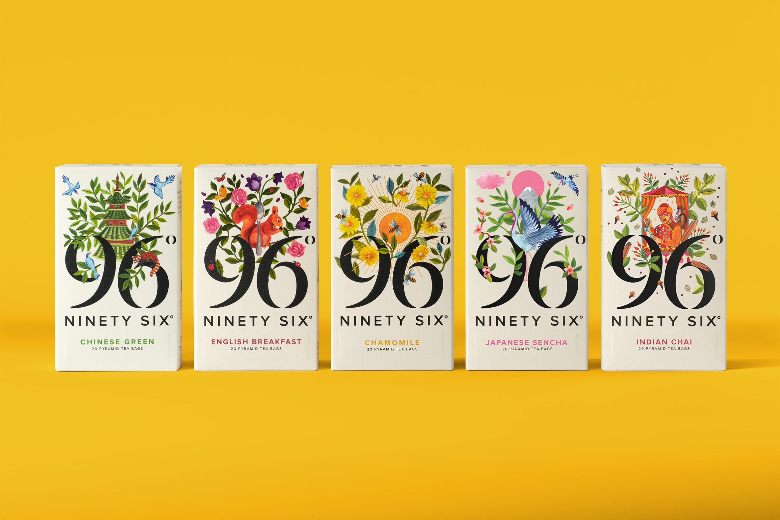96 Degrees Turns Up the Charm with Tea Packaging Steeped in Style