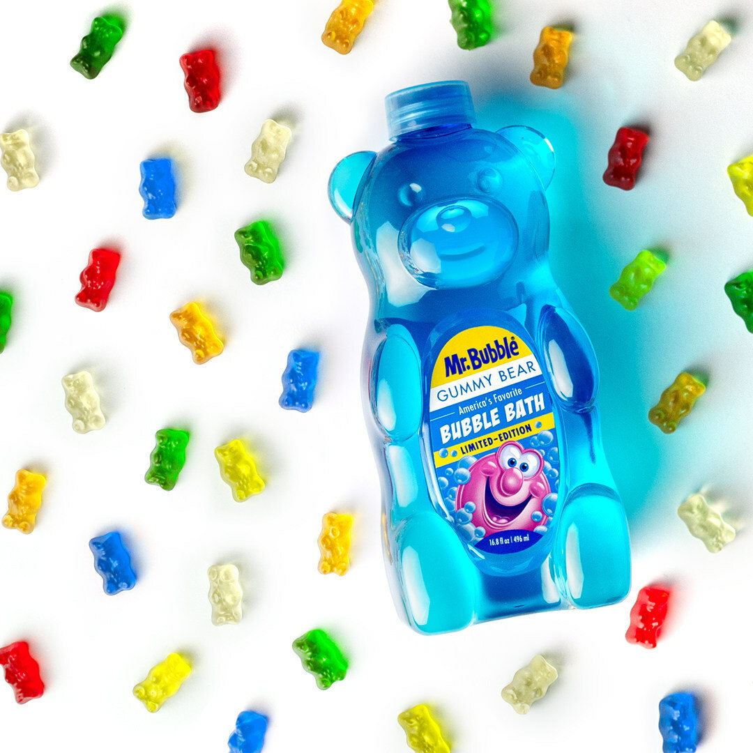 Mr. Bubble Brings Gummy Bears To Bath Time