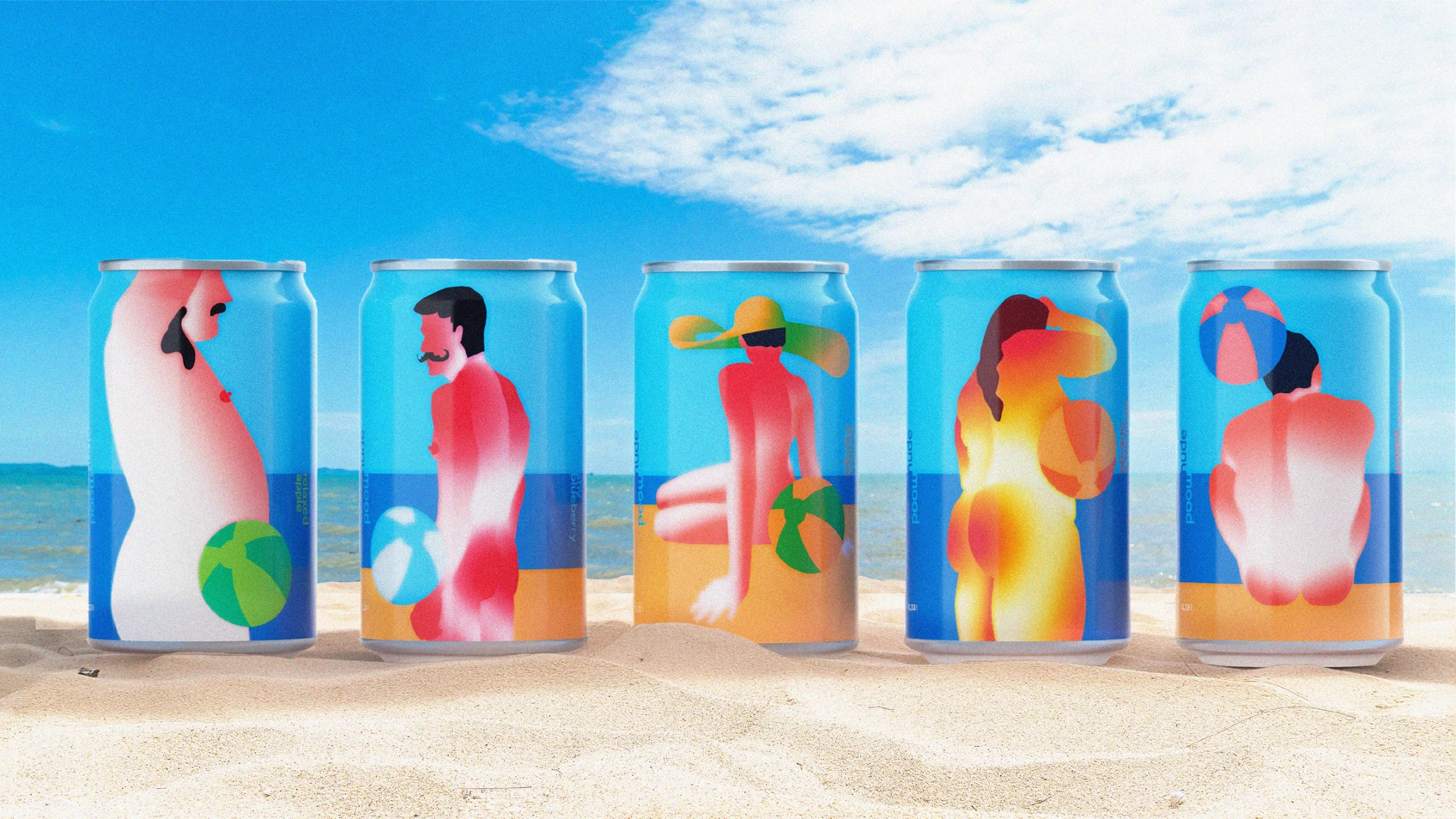 Nude Mood’s Cans Make a Splash with Sunsoaked Design