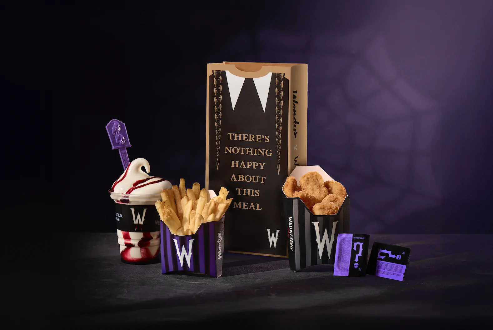 Wendy’s and Netflix Go Goth With ‘Wednesday’ Collab
